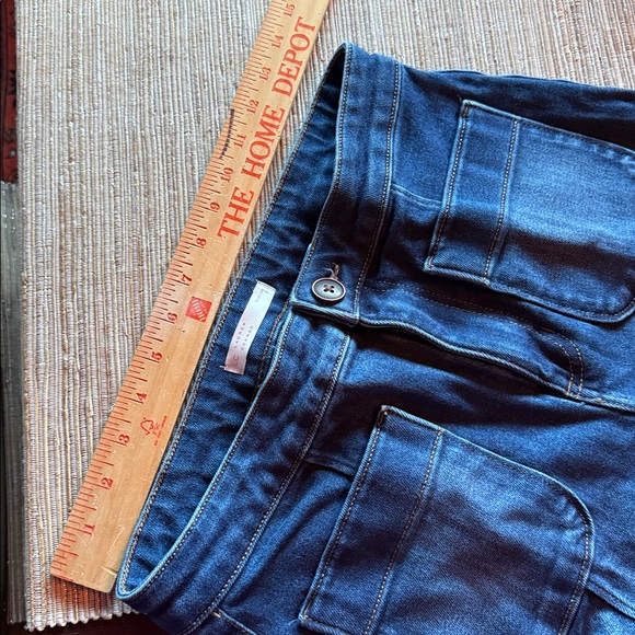 LC Lauren Conrad high waisted Dark Blue wide Leg Jeans NWOT’s - Picture 13 of 16